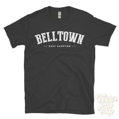 BELLTOWN EAST HAMPTON T-SHIRT Middlesex Connecticut USA retro varsity style gift