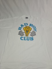 Vtg 80s 90s Single Stitch Bad Boy Club Gym Muscles Graphic T-Shirt Large Golds
