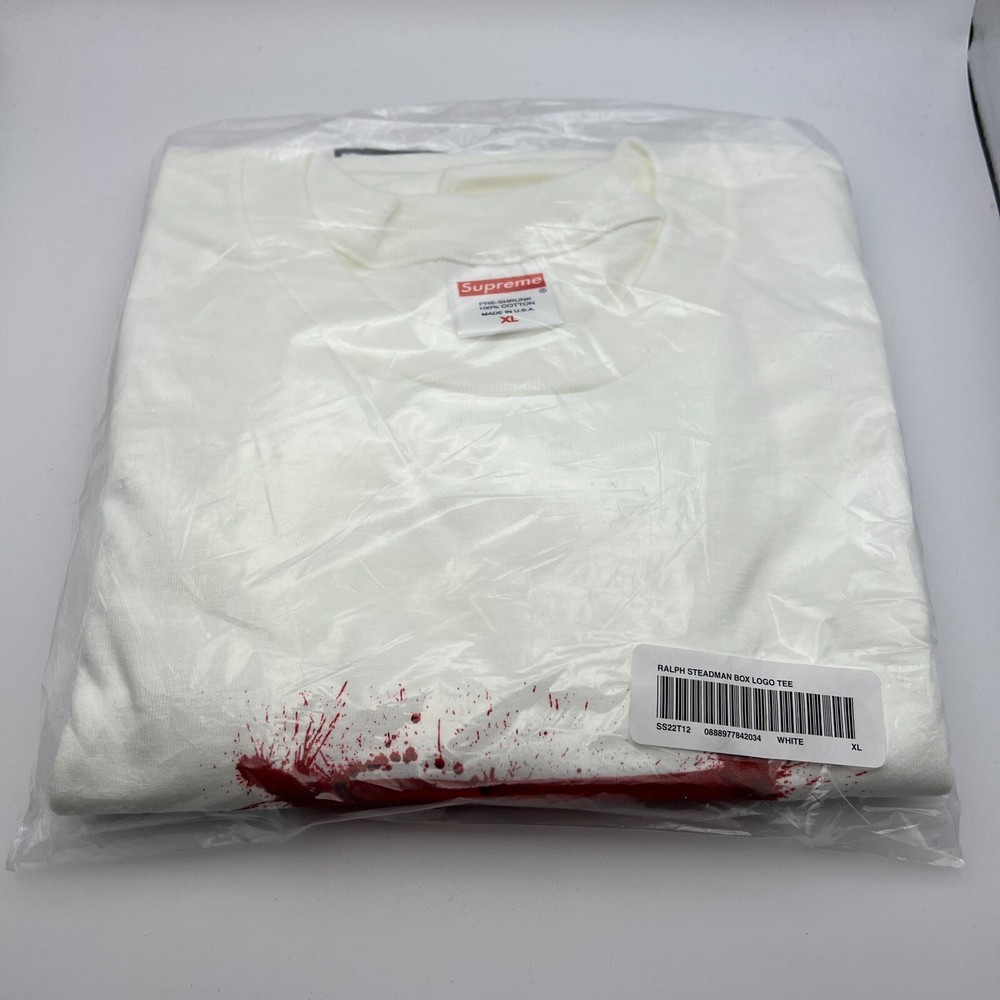 Size XL – Supreme Ralph Steadman Box Logo Tee White SS22T12