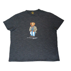 Polo Ralph Lauren Polar Bear T Shirt Mens XXL Charcoal Gray Graphic Logo