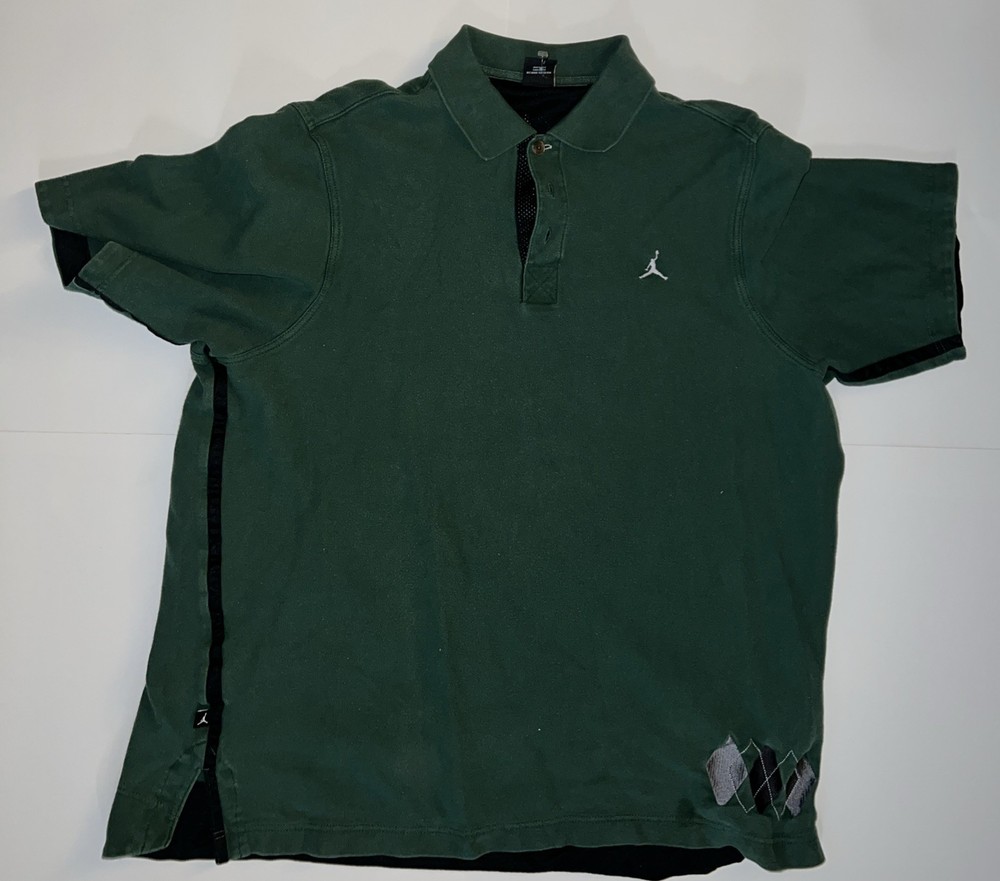 Vintage Air Jordan Brand Green Polo Og Y2k Sz 3xl