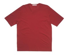 Kired by Kiton NWT $295 ‘Bacio’ Red Crepe Cotton Short Sleeve T-Shirt M (50 IT)