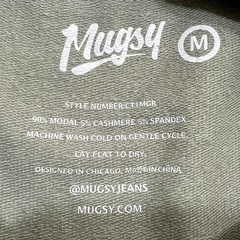 Mugsy Sage Green Cashmere Blend Long Sleeve Henley Shirt Mens Size Medium