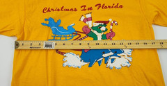 Vintage Christmas In Florida Hanes 50/50 Single Stitch T-Shirt Size M 38-40