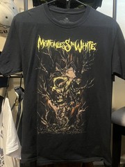 Motionless In White Band Black Skull Graphic Cotton Knit Crew Neck Tee Small