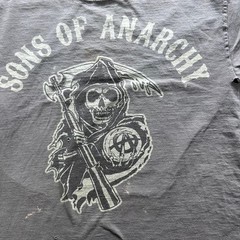 Sons Of Anarchy Shirt Mens L Gray Reaper Graphic Tee Crewneck Tagless Cotton