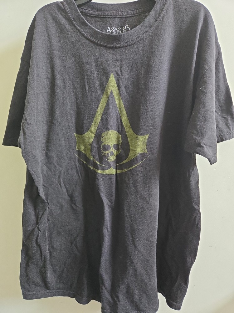 Assassin’s Creed IV Mens T-Shirt – Black Flag Simple Black Logo Size L