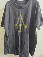 Assassin’s Creed IV Mens T-Shirt – Black Flag Simple Black Logo Size L