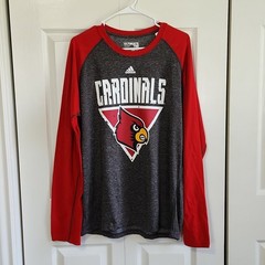 Adidas Ultimate Gray & Red Louisville Cardinals Climate Control Tee Size XL