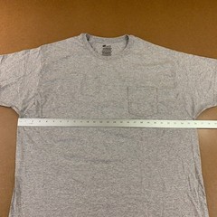 Hanes Comfort Soft Mens Size 2XL Heather Gray Short Sleeve Pocket T-Shirt New