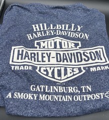 Harley-Davidson Men’s Hillbilly Gatlinburg TN Graphic T-Shirt Large Heather Blue