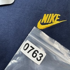 VTG Nike NWT 2003 Navy/Yellow Embroidered Logo Ringer Swoosh T-Shirt Mens L Rare