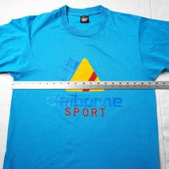 Vintage Liz Claiborne Sport T Shirt Large Blue Single Stitch Screen Stars 90s L