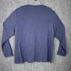Croft & Barrow Easy Care Henley Long Sleeve Knit Top Men XXL Blue