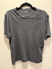 Vince Mens M 100% Pima Cotton Crewneck T-Shirt Heather Charcoal Gray Tee SS