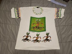 Borobudur Bali Legong Indonesia Aztec Souvenir Tshirt Size XL NWOT