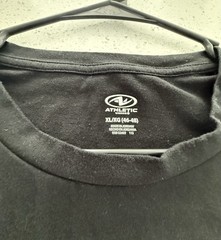 Athletic Works DriWorks Basic T-Shirt Mens XL Black Long Sleeve Crew Neck Tee