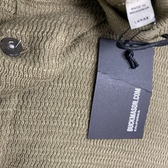 Buck Mason Shirt Mens Large Olive Daybreak Rower Thermal Knit Henley Long Sleeve