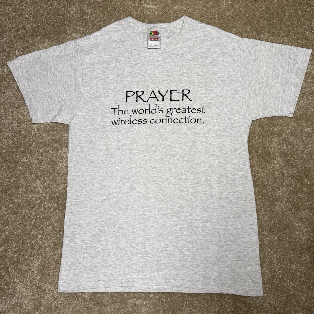 Vintage Jesus T Shirt “The World’s Greatest Wireless Connection” Size Medium