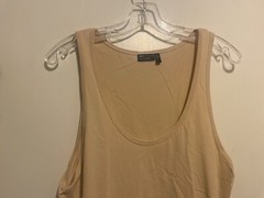 ASOS Design Men’s Beige Tank Top Size Medium Long Tall NWOT Scoop neck Cotton