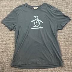 Original Penguin T-Shirt Men’s Charcoal Gray XL Graphic Print Cotton Blend