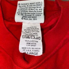 M&M’s Yellow Character Graphic T-Shirt Red 2011