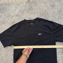 Reebok Shirt Mens Large Black Logo Athletic Crewneck Classic Casual Tee T-Shirt