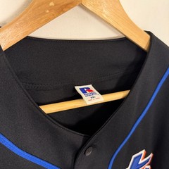 Vintage 90s New York Mets NYC MLB Baseball Sports Jersey Black XXL Strteetwear