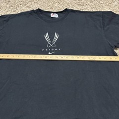 Vintage Y2K 80s 90s Made In USA Nike Flight Basketball Black T Shirt Mens XL