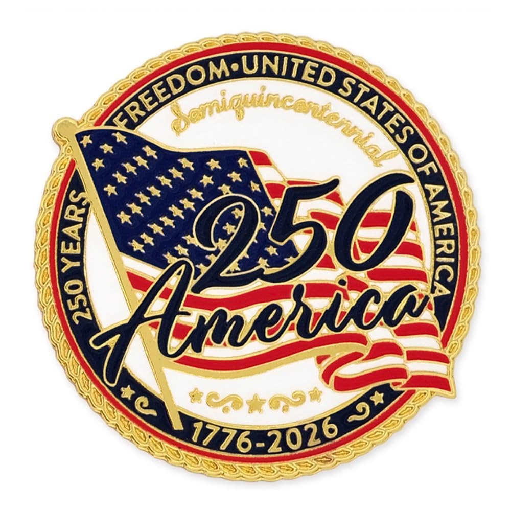 America 250 Years Lapel Pin – Patriotic USA 250th Anniversary Enamel Pin, 177…