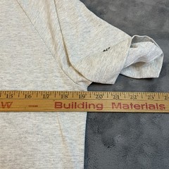 Vintage 90s Single Stitch Henley T-Shirt Men’s Large Gray Indians 80s USA Made