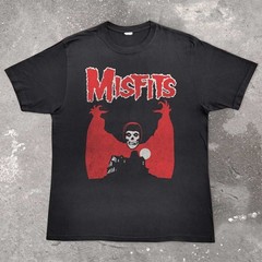 Misfits Crimson Ghost Horror Punk Heavy Cotton Black Unisex T-shirt Size S-5XL