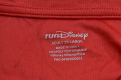 Disney Pixar Cars 5K Race Shirt with Race Medal 2023 Dated Red Adult 2XL