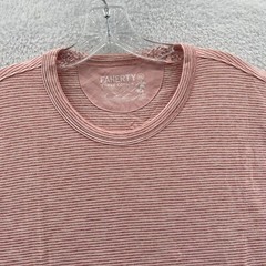 Faherty Striped Shirt Mens XL Orange Cloud Cotton Soft Short Sleeve Tee *B4 New