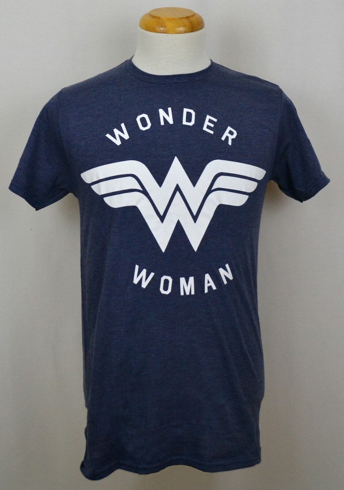 Wonder Woman T-Shirt & Shorts DC Comics Superhero Graphic Tee Blue & Gray NWT
