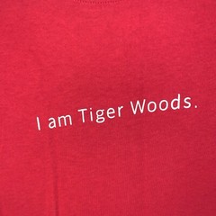 NIKE MENS “I AM TIGER WOODS” T SHIRT Size Medium CW2577 687 Red