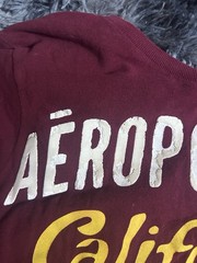 Aéropostale Men’s Burgundy California Est. 87 Graphic Logo Crew Neck T-Shirt XS