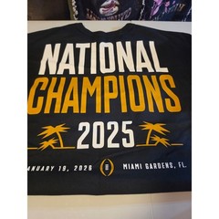 Nike Indiana Hoosiers National Champions 2025 T-Shirt Mens XXL Black IU Football