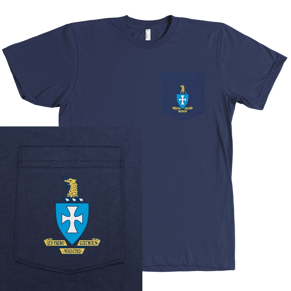 Sigma Chi Fraternity Bella + Canvas POCKET Shirt Sig Chi Crest