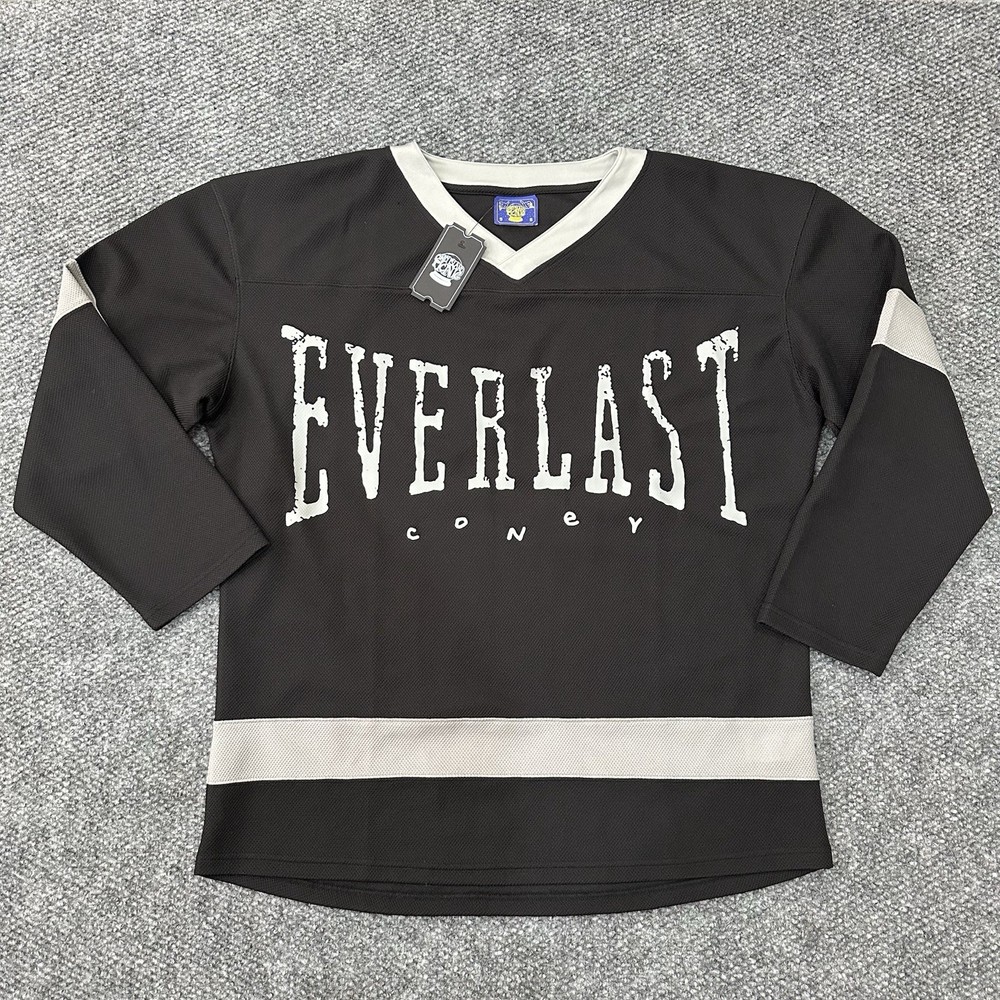 NWT Coney Island Picnic x Everlast Men’s Small Oversized Black Hockey Jersey