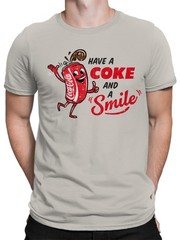 Officially Licensed Coca Cola Have a Coke and Smile Men’s T-shirt