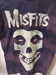 Misfits Skull Gray Black T-Shirt Acid Tie Dye Punk Band Tour Tee Small Vintage