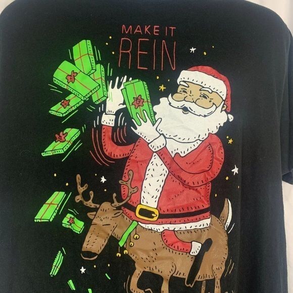 Holiday Time Men’s Short Sleeved Crew Neck Christmas T-Shirt Size XL