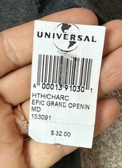 Universal Studios Epic Universe Opening Day T-Shirt Adult Size Medium Gray NEW