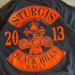 Gildan Sturgis 73rd Anniversary Black Hills Rally 2013 Graphic T-Shirt Black M