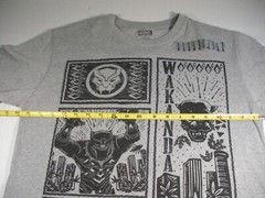 Marvel Black Panther T-shirt Wakanda Mens Size M Gray Crew Neck Graphic Tee