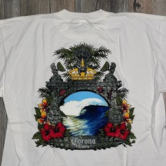 Vintage Corona Extra Beer T-Shirt White XL AAA Alstyle Surf Tiki Graphic Tee