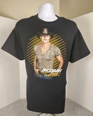 Tim McGraw Tour 2022 Concert T-Shirt Black Size XL Tour Dates Back
