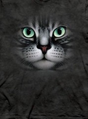 The Mountain Emerald Eyes Cat Kittens Cats Cute Russian Blue Animal T-Shirt S-4X