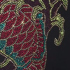 New Fashion Diamond Fish Rhinestones Short Sleeve Luxury Men Black White T-Shirt